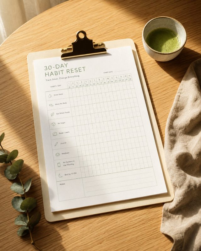 30-Day Habit Reset Tracker